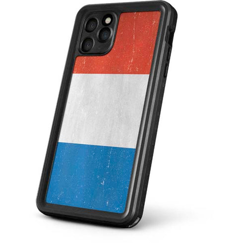 Netherlands Flag Distressed iPhone 11 Pro Max Waterproof Case